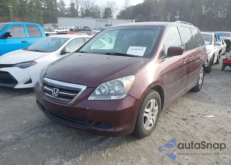 2007 Honda Odyssey Ex из США, поврежденный, VIN 5FNRL38487B042452
